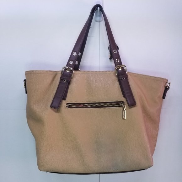 Nicole Lee Large Bag Tote Faux Bag Beige/Brown - Picture 2 of 10